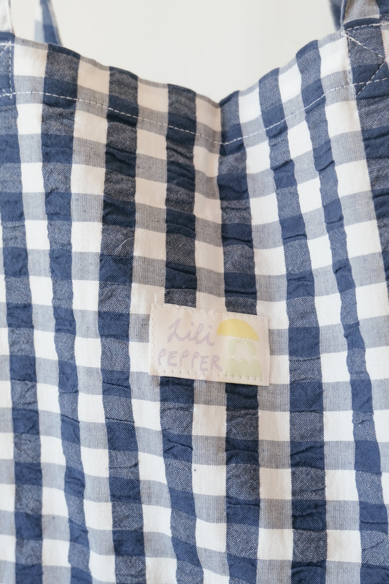 Maxi Tote Bag - Dark Blue Checks - collab zürich