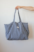 Maxi Tote Bag - Dark Blue Checks - collab zürich