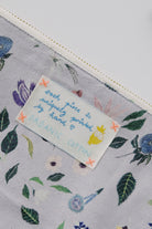 small pouch - purple flowers - collab zürich