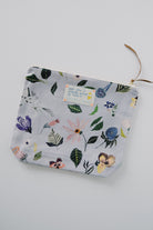 pouch - purple flowers - collab zürich