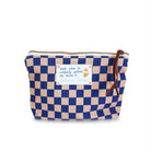 small pouch - blue rose check - collab zürich