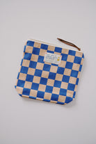 pouch - blue rose check - collab zürich