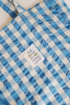 mini tote bag - checkered - blue - collab zürich