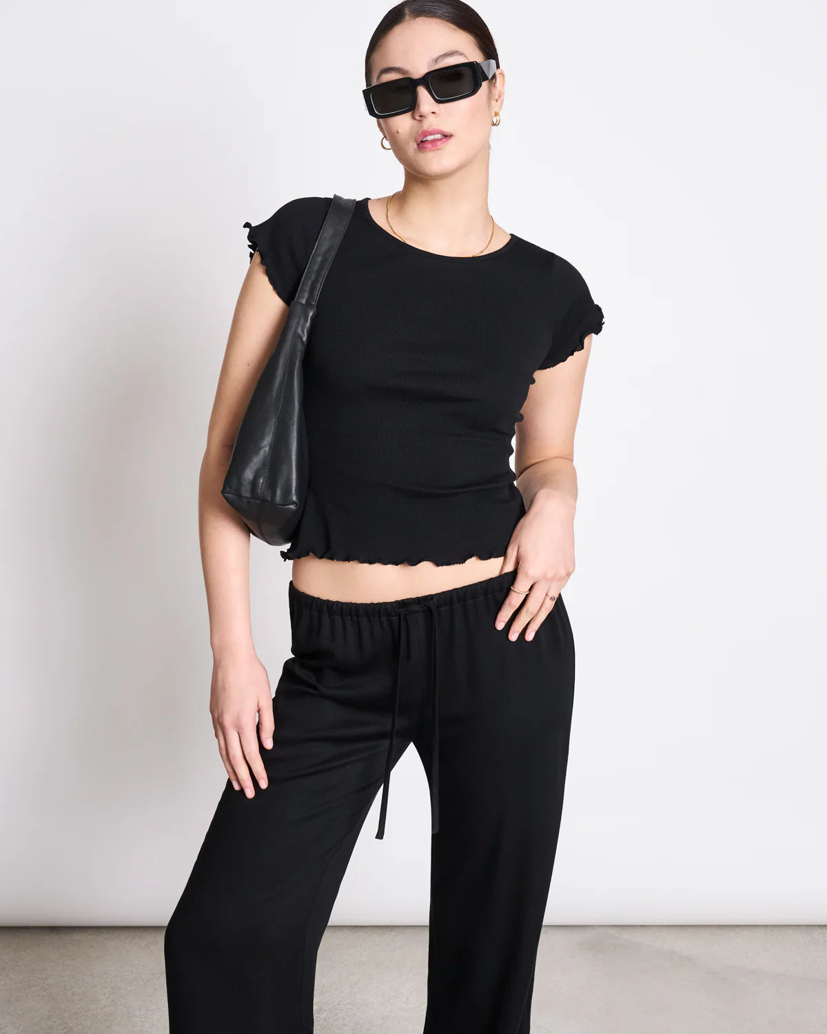 minirib t-shirt - ren - black - collab zürich