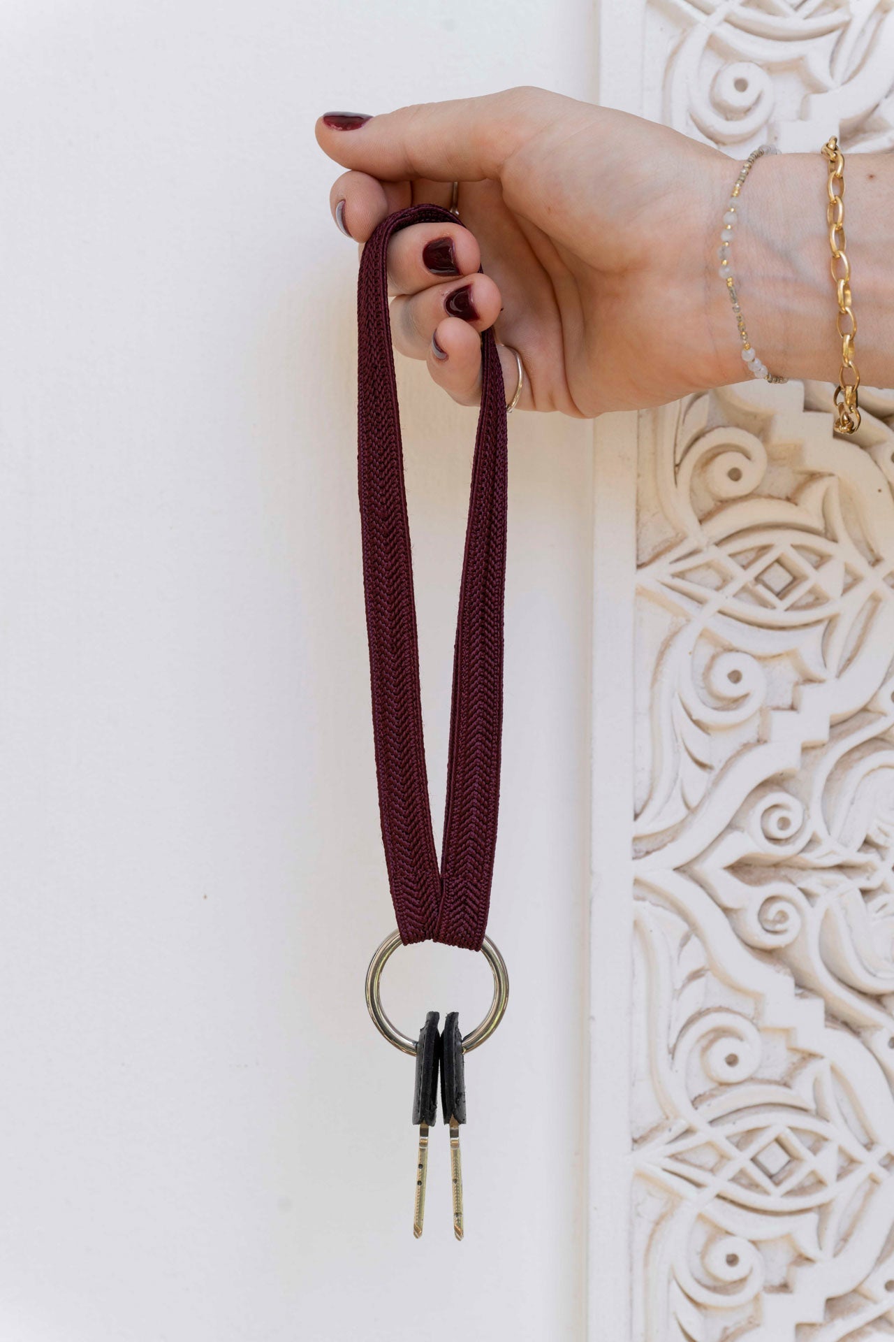 keychain band - ZAHRA mini - ruby - collab zürich
