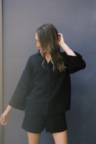 linen shirt - mons - black - collab zürich