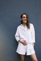 linen shirt - mons - white - collab zürich