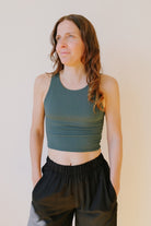 Crop Top - Aria - Emerald - collab zürich