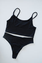 crop bralette - aurora - black - collab zürich