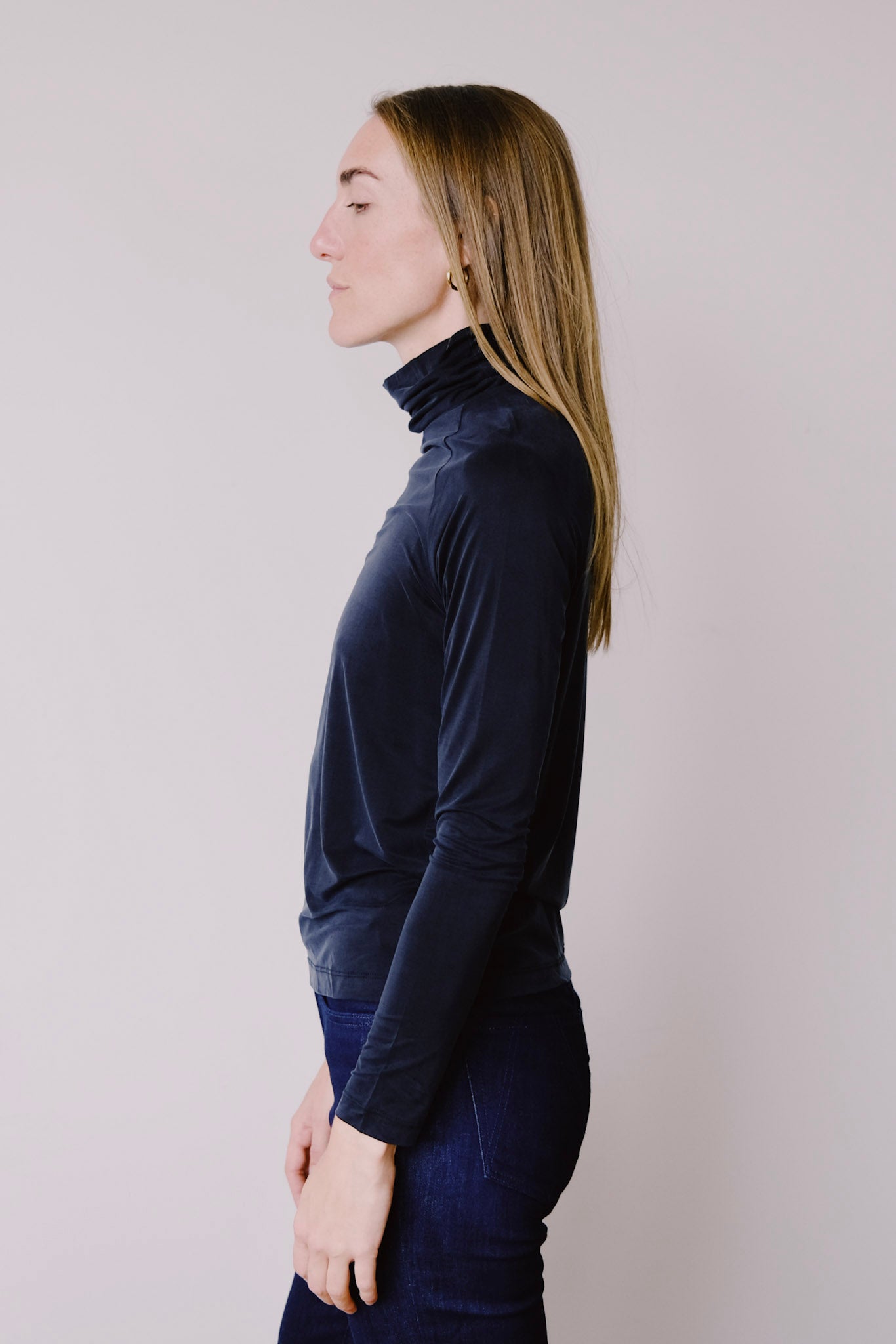 cupro tube neck - graphite - collab zürich