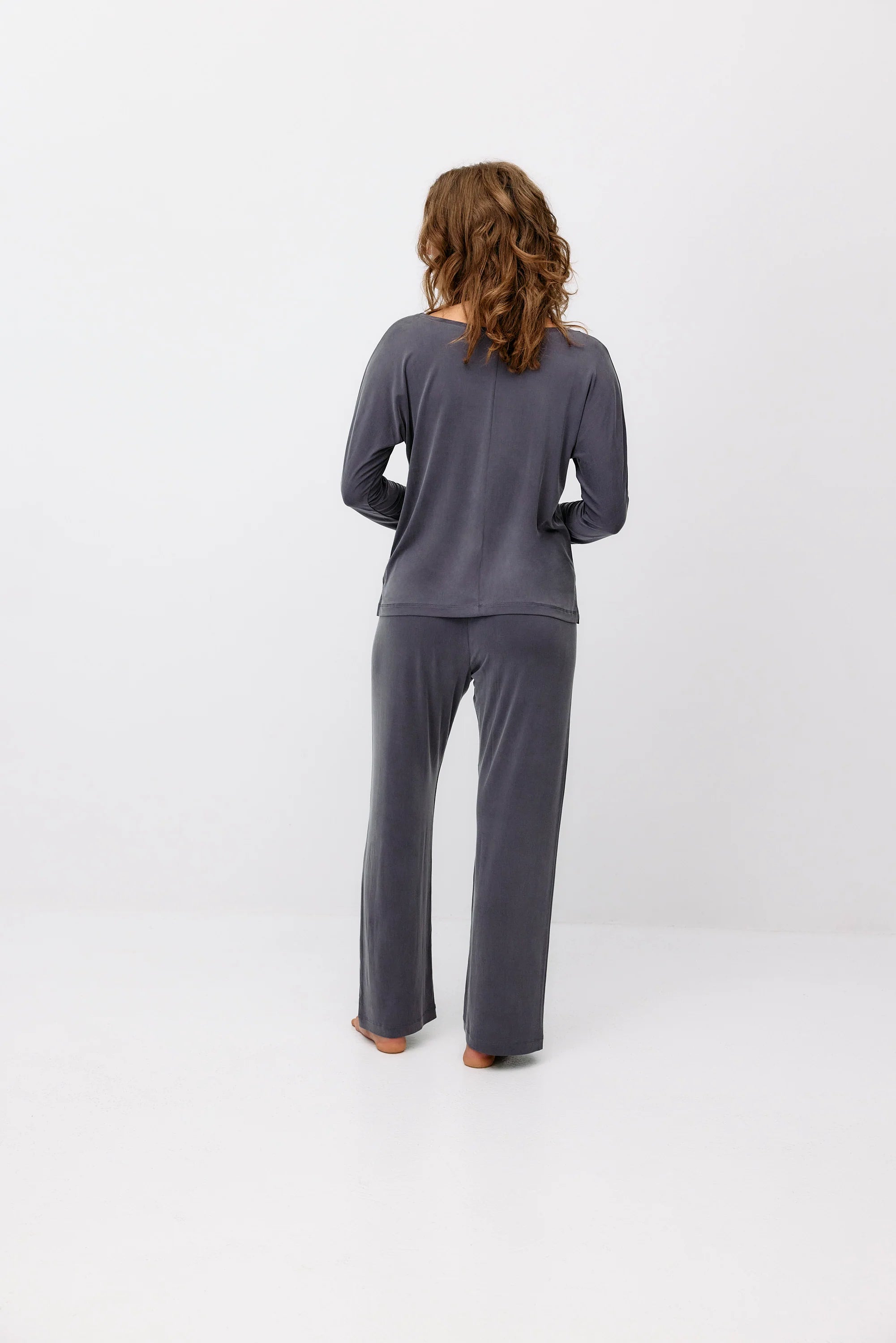 Cupro Plain Top - Lila / Grey - collab zürich