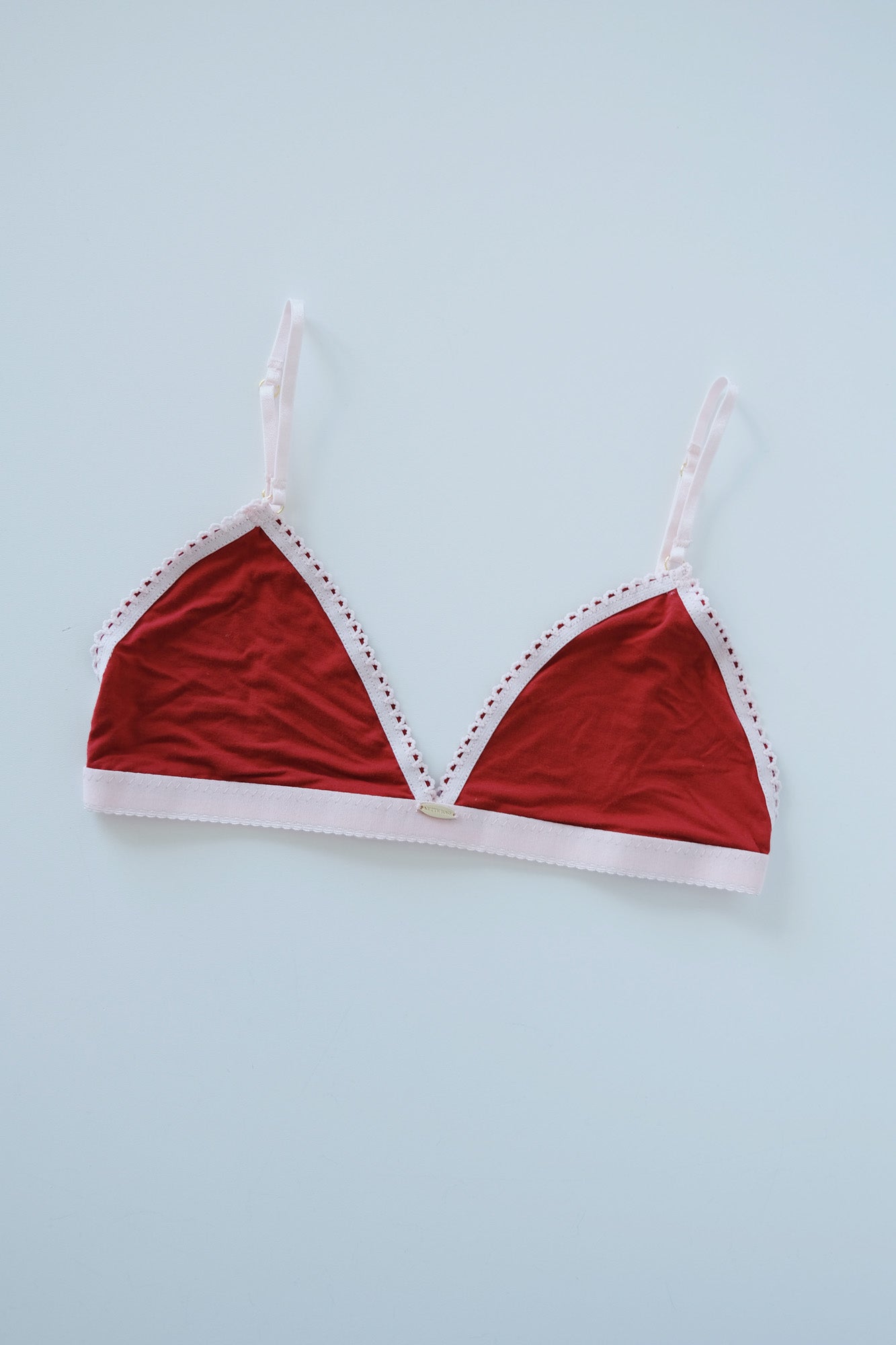 Bamboo Bralette - Triangle - Red / Pink - collab zürich