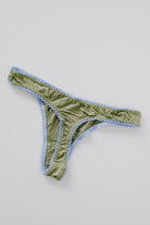 bamboo underwear - thong - green - collab zürich