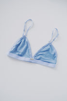 bamboo bralette - triangle - blue - collab zürich