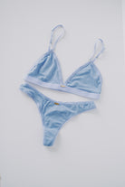 bamboo bralette - triangle - blue - collab zürich