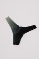 bamboo underwear - thong - black - collab zürich