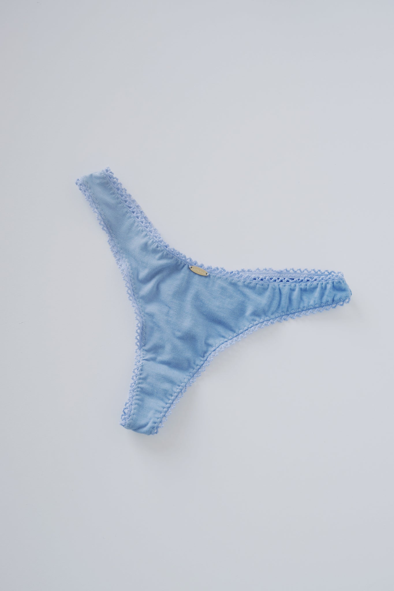 bamboo underwear - thong - blue - collab zürich