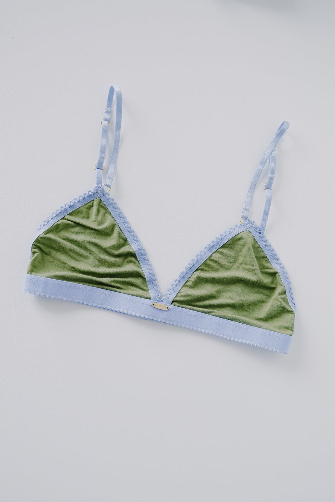 bamboo bralette - triangle - green - collab zürich