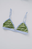 bamboo bralette - triangle - green - collab zürich