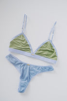 bamboo bralette - triangle - green - collab zürich