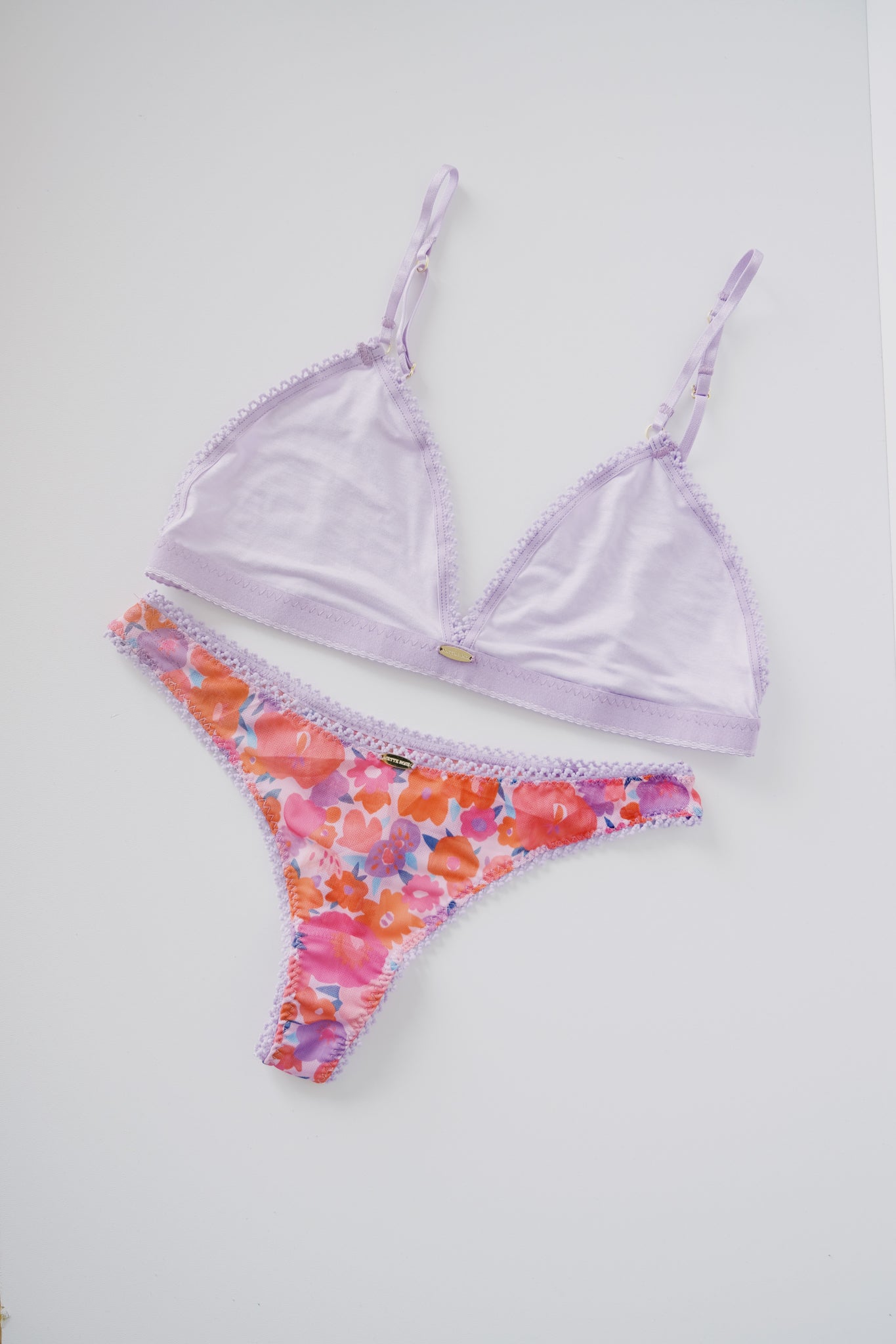 Bamboo Bralette - Triangle - Lilac - collab zürich