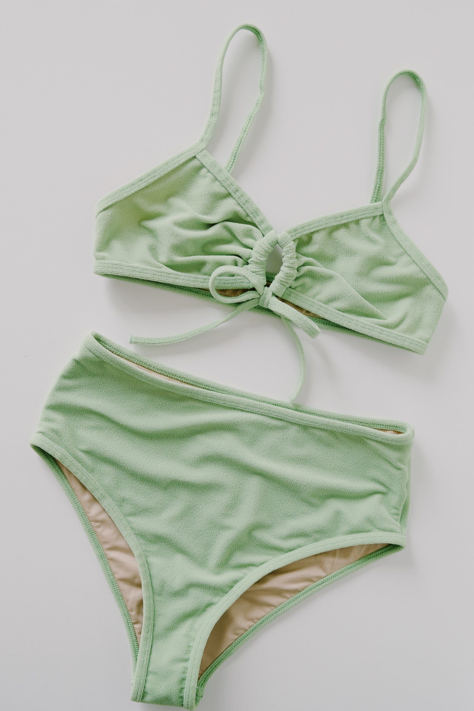 Bikini Top - Joran - Linden Green Terry - collab zürich