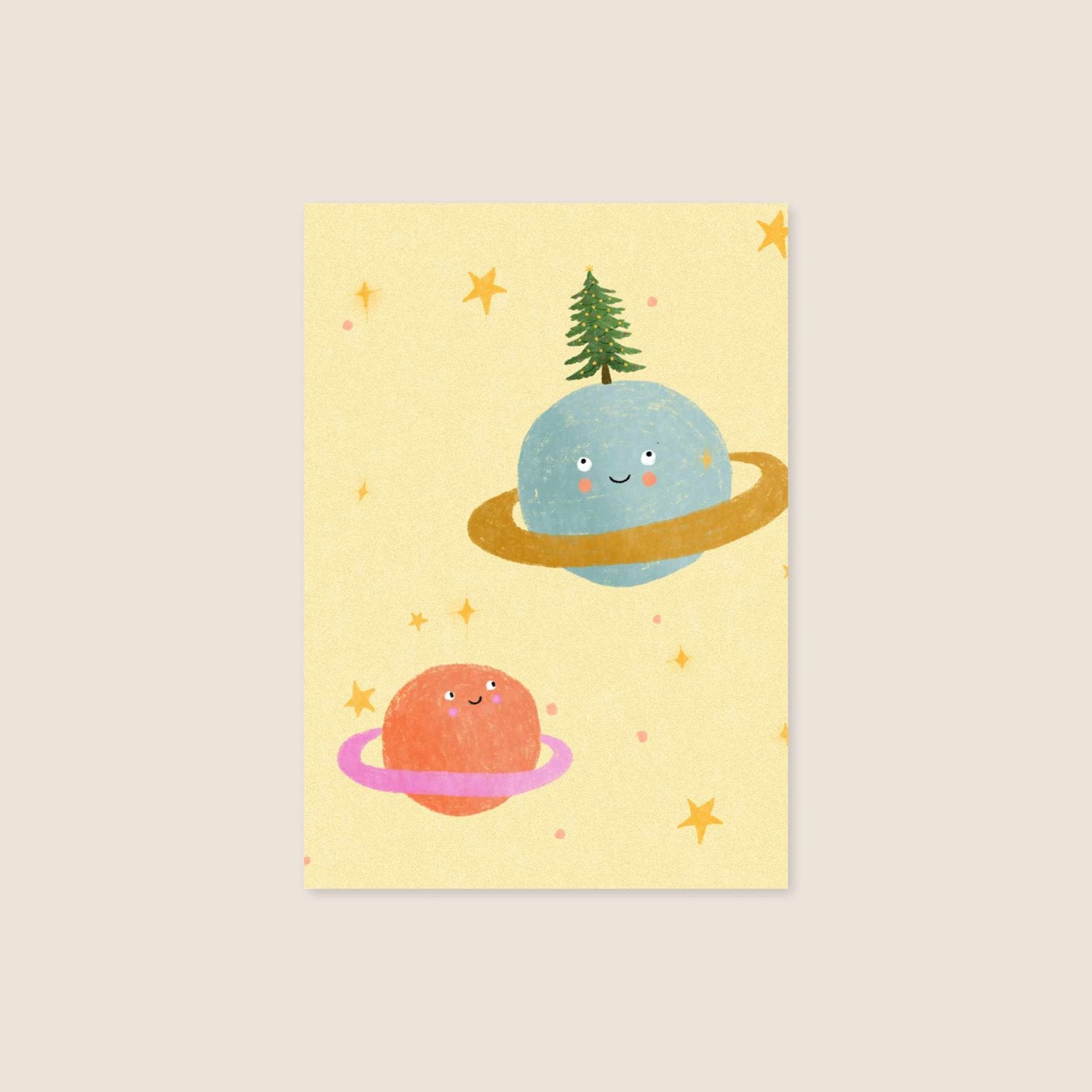 christmas postcard - planets - collab zürich