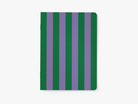 notebook - purple green stripes - collab zürich