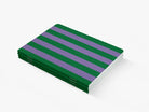 notebook - purple green stripes - collab zürich