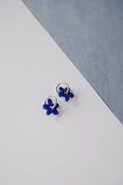 earrings - floral - blue - collab zürich