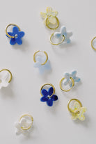 earrings - floral - blue - collab zürich