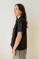 linen shirt - amber - black - collab zürich