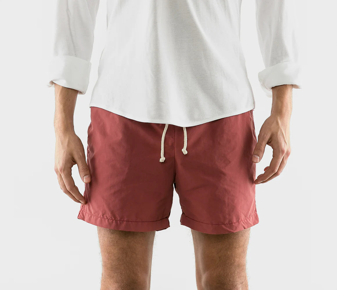 swim shorts - rosso veneziano - collab zürich