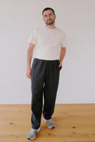 Unisex Dapper Pants - Wide - Herringbone Grey - collab zürich
