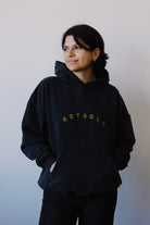 unisex hoodie - bubby logo - faded black - collab zürich