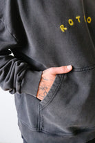 unisex hoodie - bubby logo - faded black - collab zürich