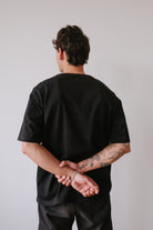 unisex t-shirt - wavy logo - black - collab zürich