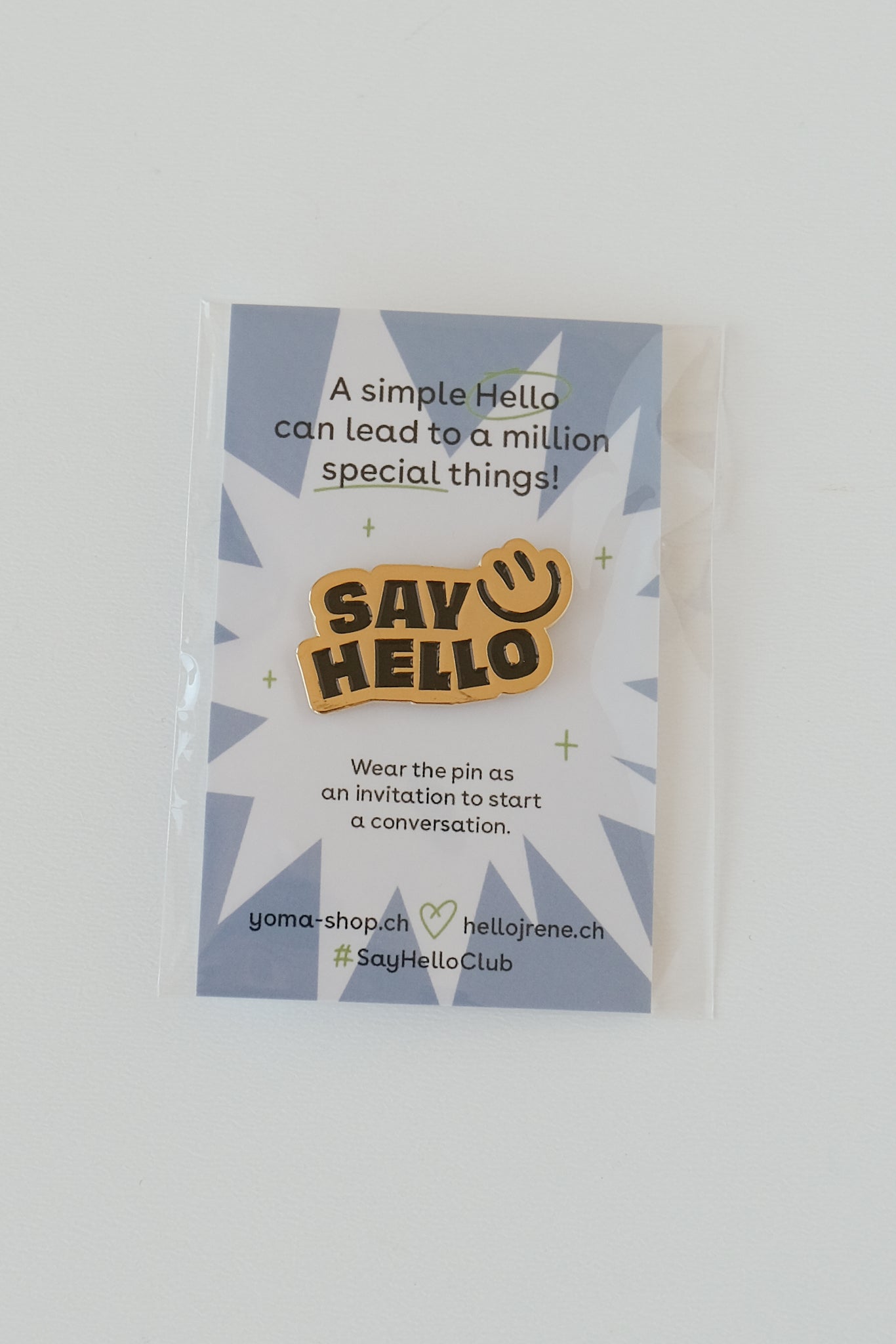 Pin - SAY HELLO - collab zürich