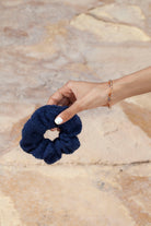 Scrunchie - MEDINA terry - marine blue - collab zürich