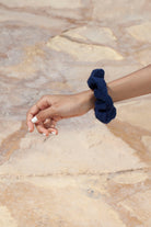 Scrunchie - MEDINA terry - marine blue - collab zürich