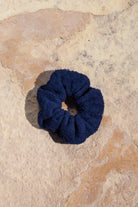 Scrunchie - MEDINA terry - marine blue - collab zürich