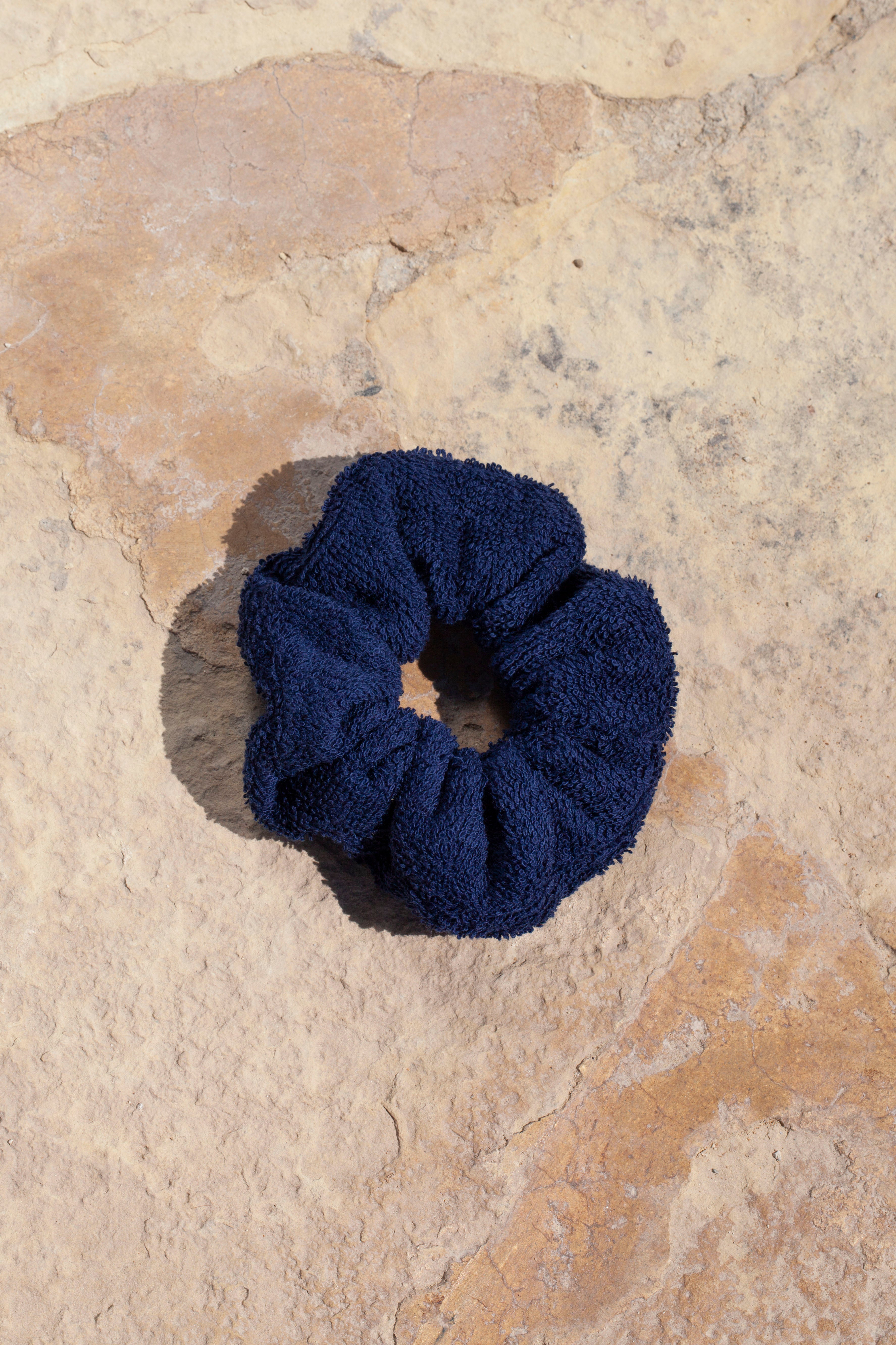Scrunchie - MEDINA terry - marine blue - collab zürich