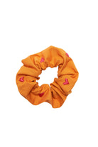 Scrunchie - MEDINA cotton - orange hearts - collab zürich
