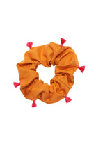 Scrunchie - MEDINA cotton - orange tassel - collab zürich