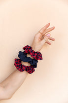 Scrunchie Set - MEDINA cotton - marine/red - collab zürich