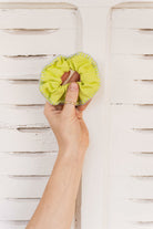 scrunchie - MEDINA linen - neon hbik - collab zürich