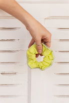 scrunchie - MEDINA linen - neon hbik - collab zürich