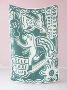 cotton blanket - self care club - green - collab zürich