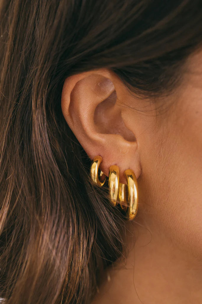 hoops - chunky statement - gold - collab zürich