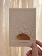 postcard - stay golden - gold foil - collab zürich